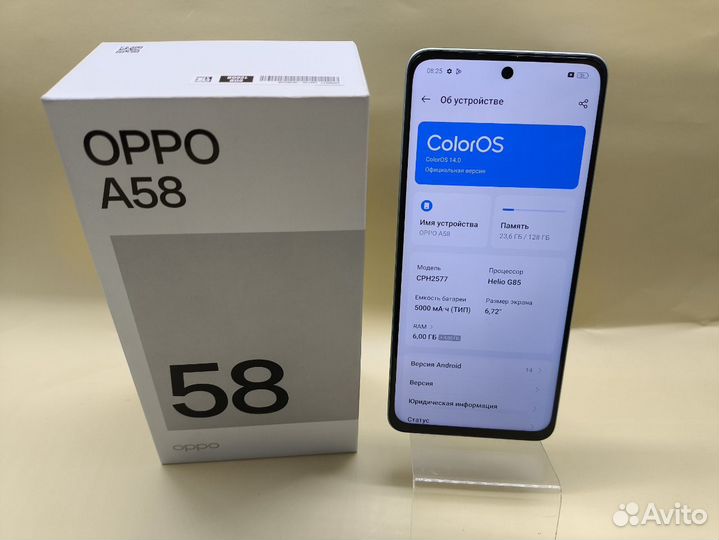 OPPO A58, 6/128 ГБ