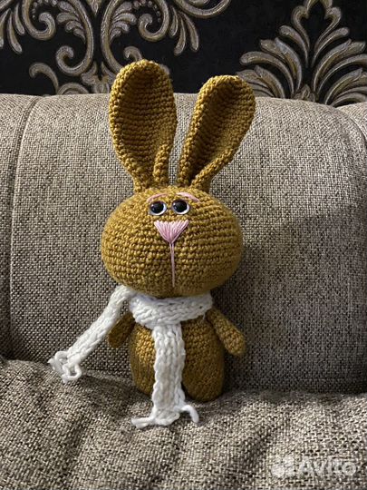 Заяц амигуруми ручная работа вязанная игрушка
