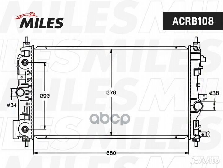 Радиатор chevrolet cruze 1.4T A/T 09- acrb108 M