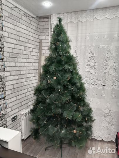 Елка искусственная высота 240 см густая и пышная