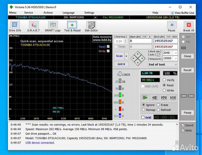 HDD Toshiba 1TB 7200