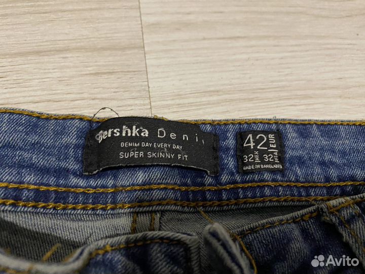 Джинсы мужские синие Bershka размер eur 42