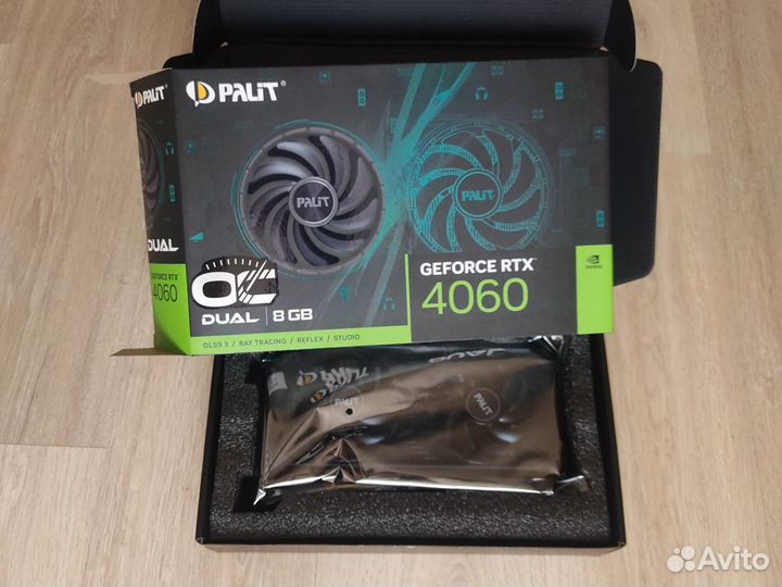 Новая видеокарта palit geforce RTX4060dual OC 8Gb