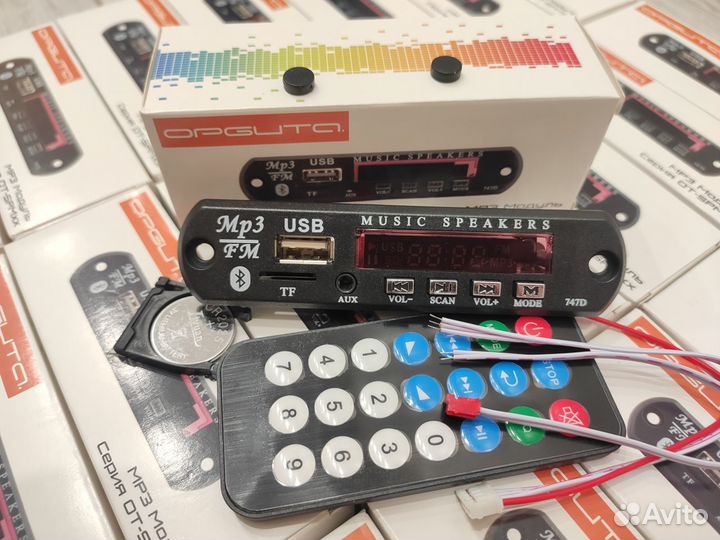 Модуль MP3 Bluetooth OT-SPM13 (пульт, шлейф,5-12v)