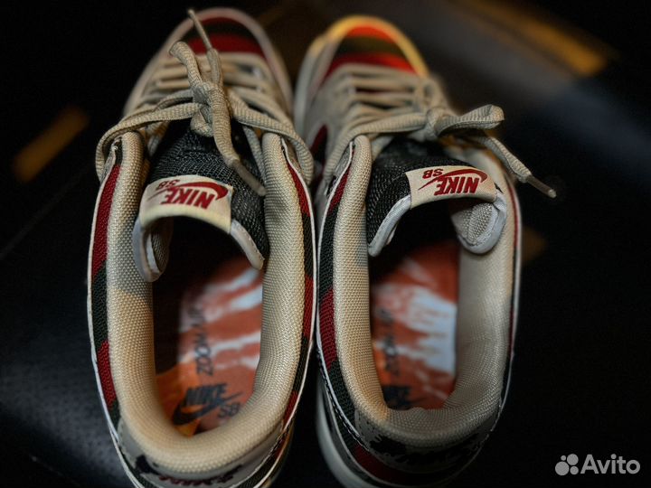 Nike sb dunk low Freddy Krueger мужские