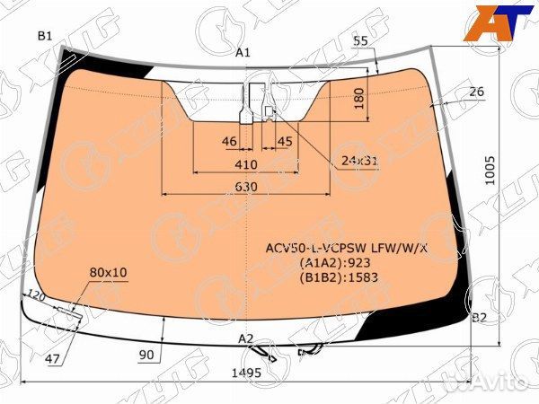Стекло лобовое toyota camry europe/russia 70