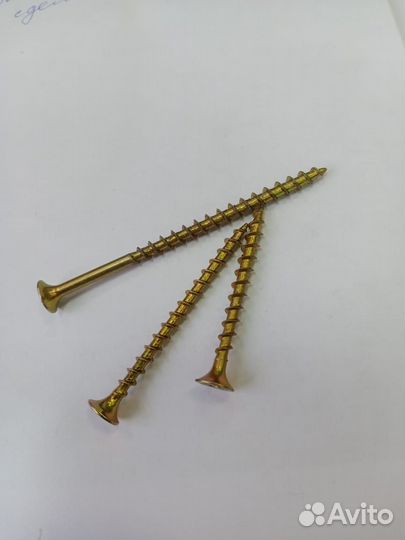 Саморезы по дереву желтые