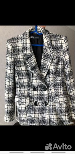 Твидовый пиджак zara