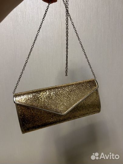 Сумка женская золотая пайетки