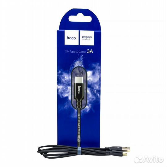 USB дата-кабель Hoco X14(Type-C) 1M черный