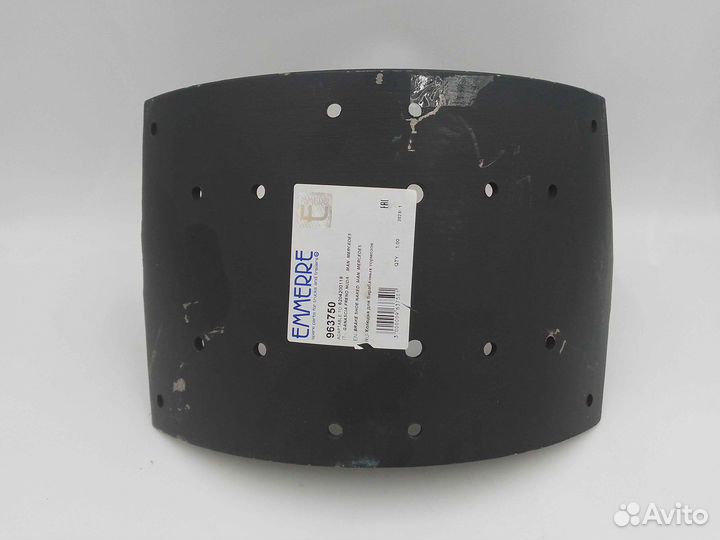 Колодка тормозная MAN 410х220 мм с роликом (литая)