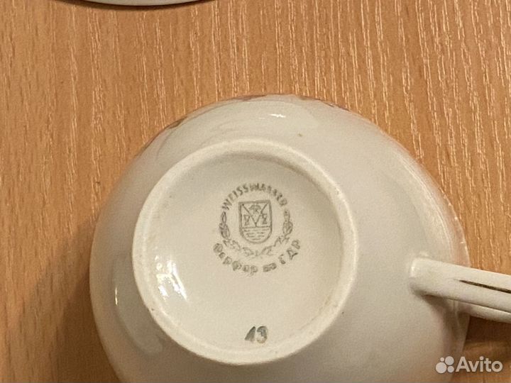 Винтажный чайный сервиз Weisswasser ГДР