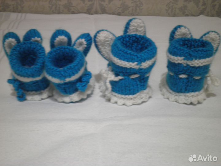 Пинетки вязаные детские