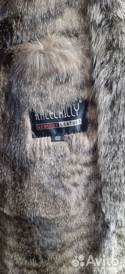 Мужская кожаная зимняя куртка на меху