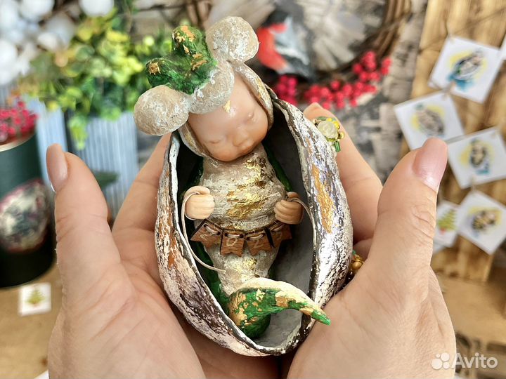 Коллекционная ватная игрушка символ года Змеи