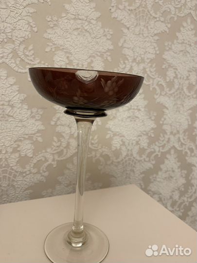 Ваза,конфетница марганцево стекло