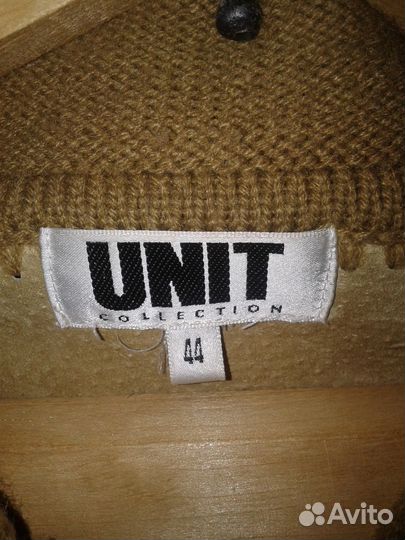 Кожаный плащ (р.44) с капюшоном unit на лёгкую осе