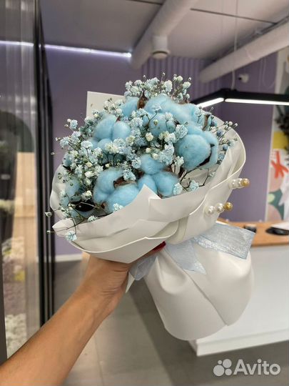 Букет с хлопком