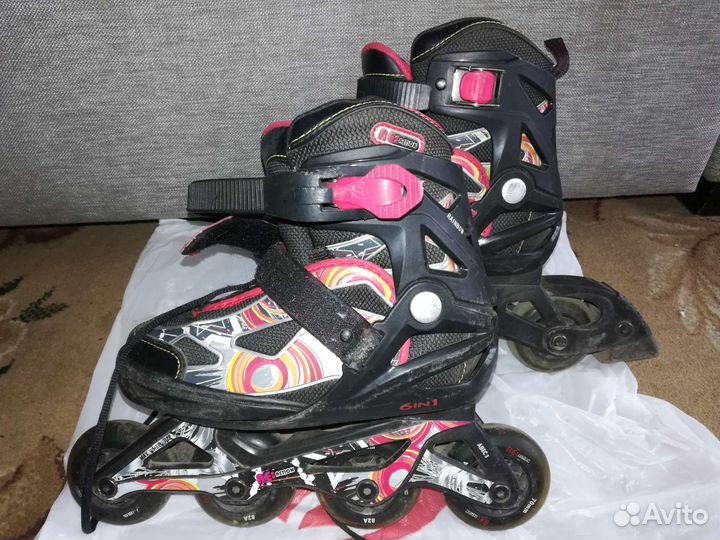 Роликовые коньки детские раздвижные