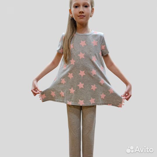 Футболка и лосины для девочки