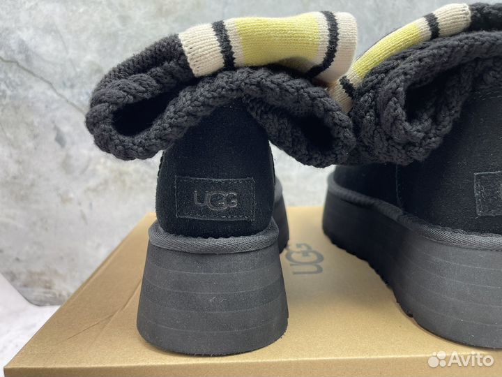 Угги Женские Ugg Classic Sweater Letter Black