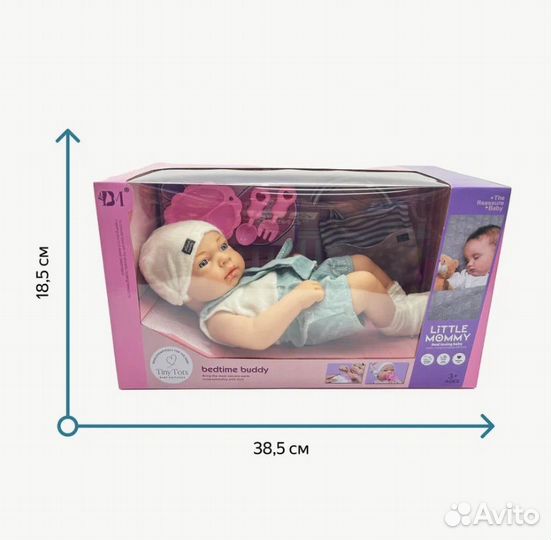 Кукла виниловая 38 см реборн новые