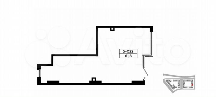 Коммерческое Помещение 58.5 м²- Высокая Доходность