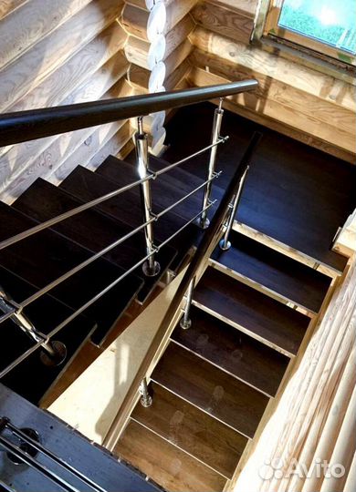 Обшивка ступеней Дубом