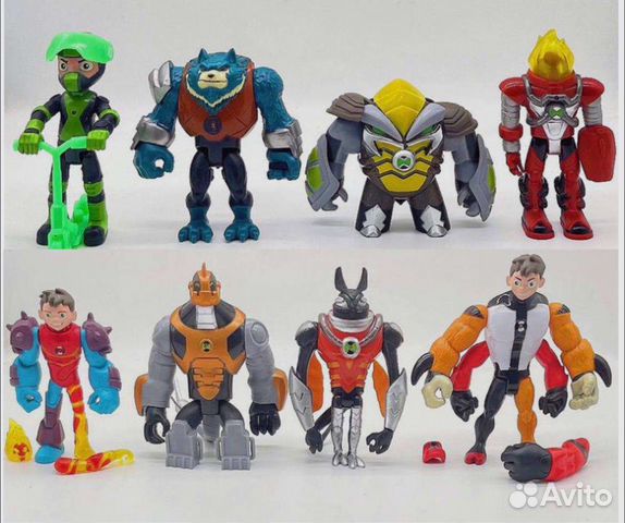 Нов. набор 8 шт Бен 10 трансформация /Бен Тен