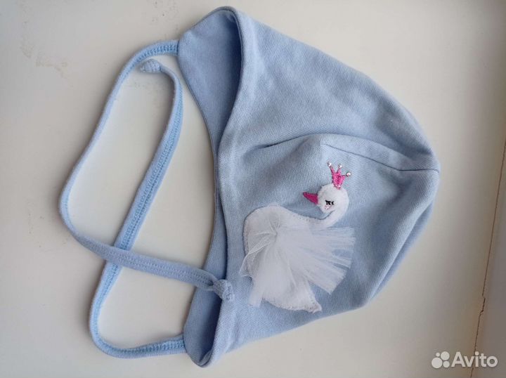 Шапка трикотажная двойная на завязках Шанти Пунти