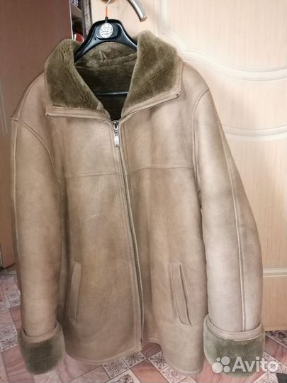 Кожаная дубленка мужская овчина