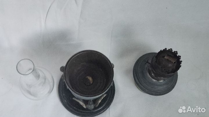 Старинная Керосиновая лампа антикварная винтаж