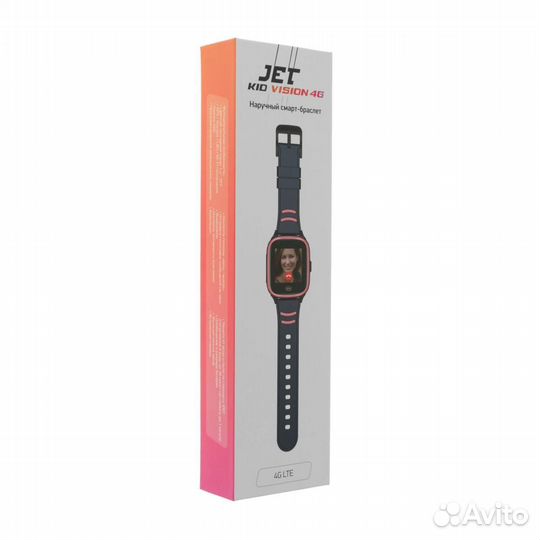 Умные часы детские Jet Kid Vision 4G розово-серый
