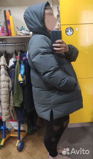 Пуховик натуральный для беременных 48 L как новый