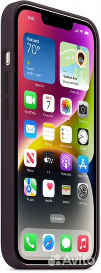 Силиконовый чехол для iPhone 14 Plus (темно-фиоле