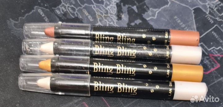 Водостойкие Перламутровые тени для век, подводка д