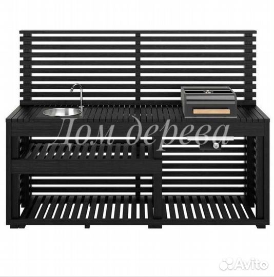 Кухня уличная рукомойник барбекю