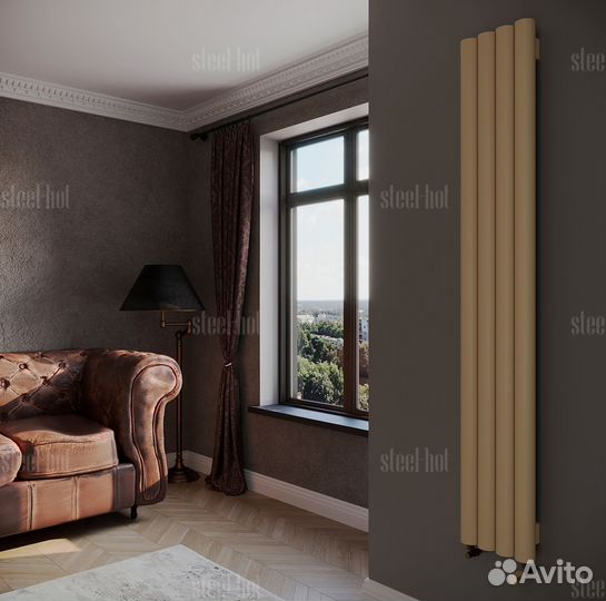 Вертикальный радиатор Черный радиатор отопления