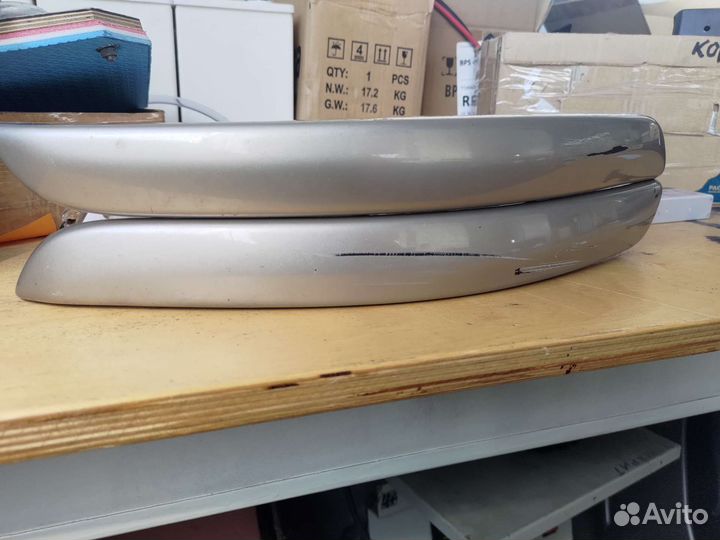 Молдинги переднего бампера Ниссан Тиида с11