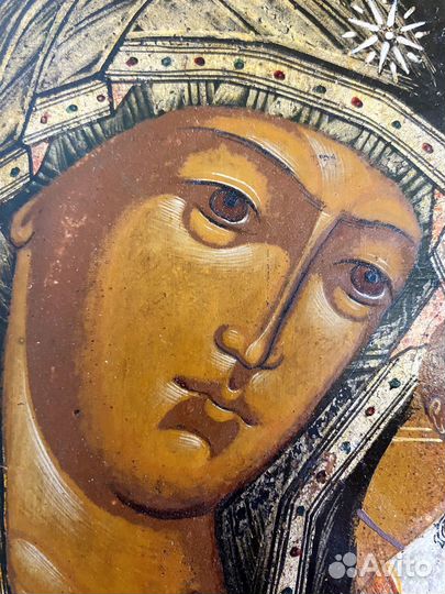 Икона Казанская Божия матерь 19 век ковчег