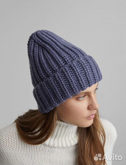 Шапка-бини Funky новая, синий, Aim clo