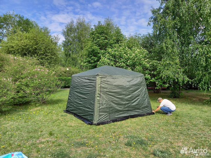 Шатер с сеткой и стенами 320x320x245 см + юбка