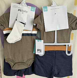 Комплект боди и шорты для мальчиков 3-18 месяцев