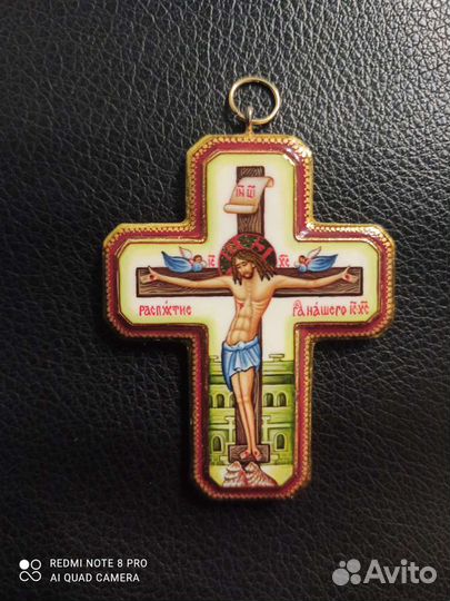 Крест ручной работы. Лаковая миниатюра
