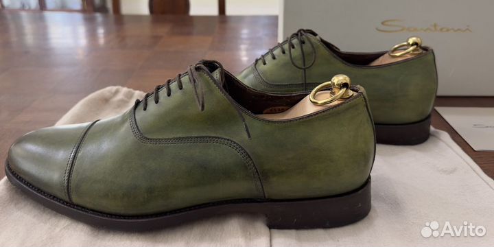 Santoni туфли мужские, ручная работа. Оригинал