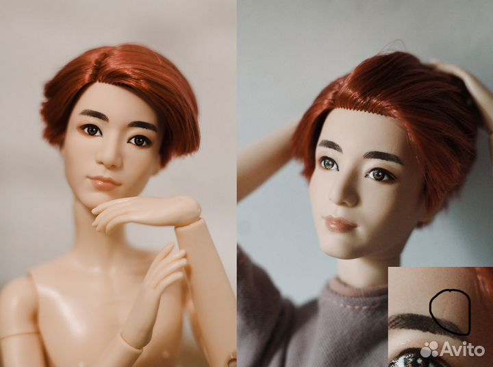 Кукла Кен BTS бтс mattel на теле xinyi