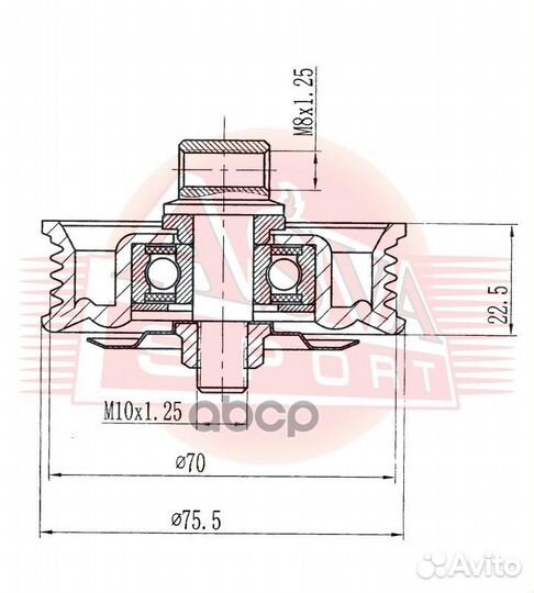 Ролик натяжной ремня кондиционера tybp-032 asva