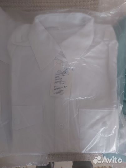 Рубашка женская форменная белая, фисташковая