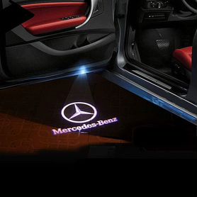 Лазерная проекция логотипа Mercedes Benz