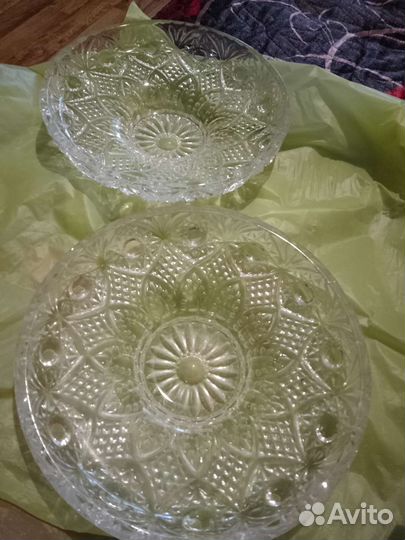 Вазы для фруктов, и (Салатница),Хрустальный.ссср